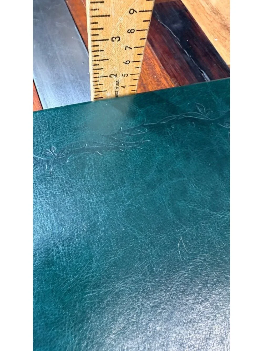 Self Adhesive Photo Album Green Leather Vintage Large Sticky Pages